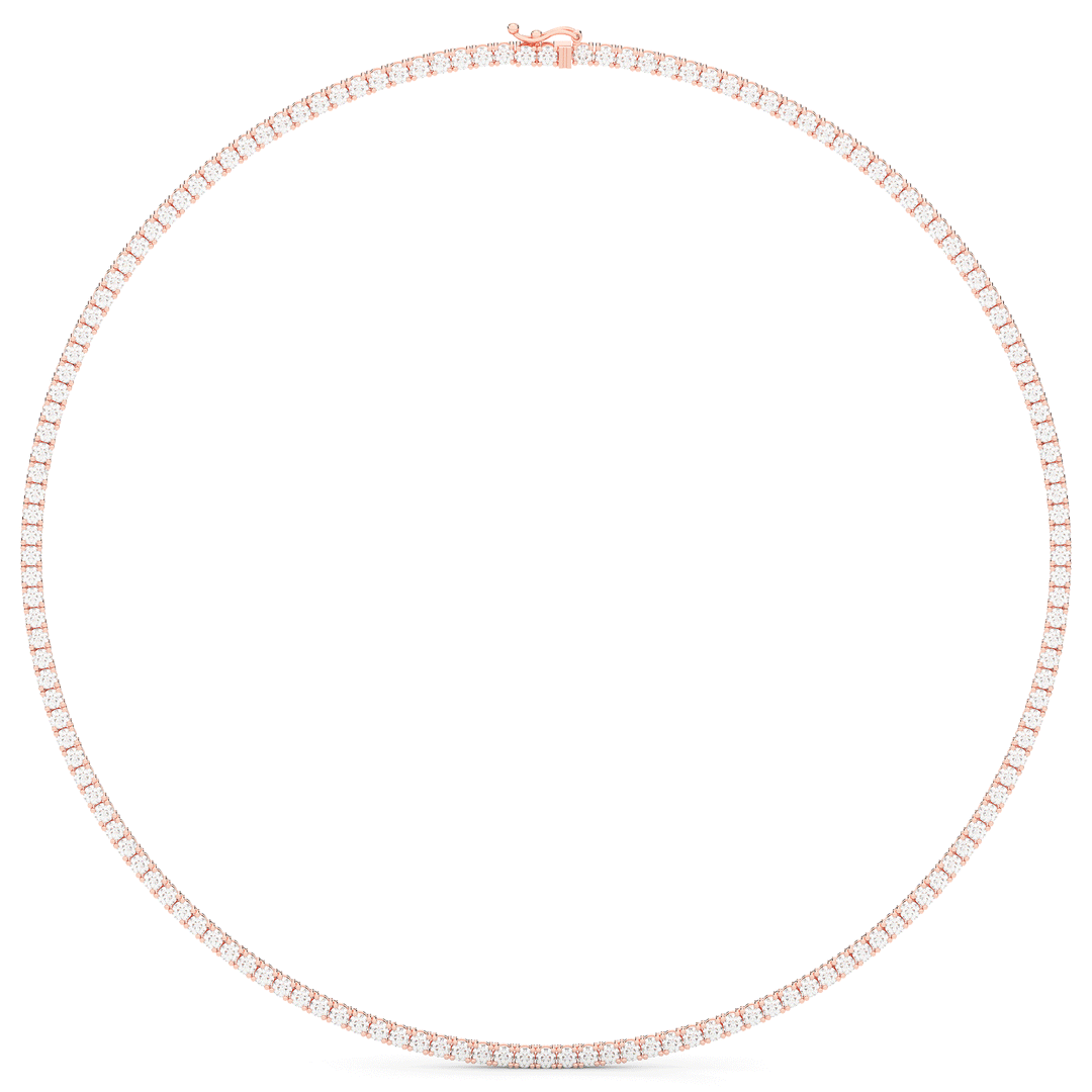 11.00CT.TW ROUND LAB DIAMOND TENNIS NECKLACE