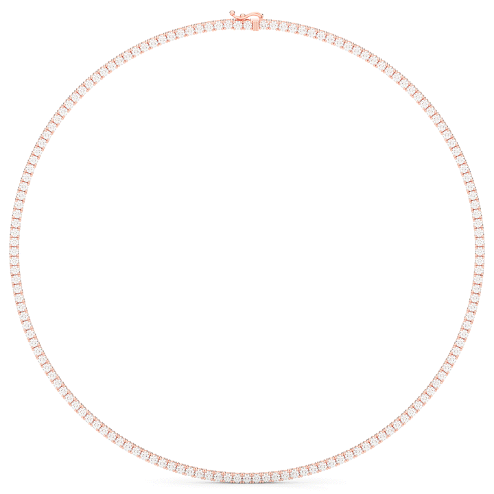 11.00CT.TW ROUND LAB DIAMOND TENNIS NECKLACE