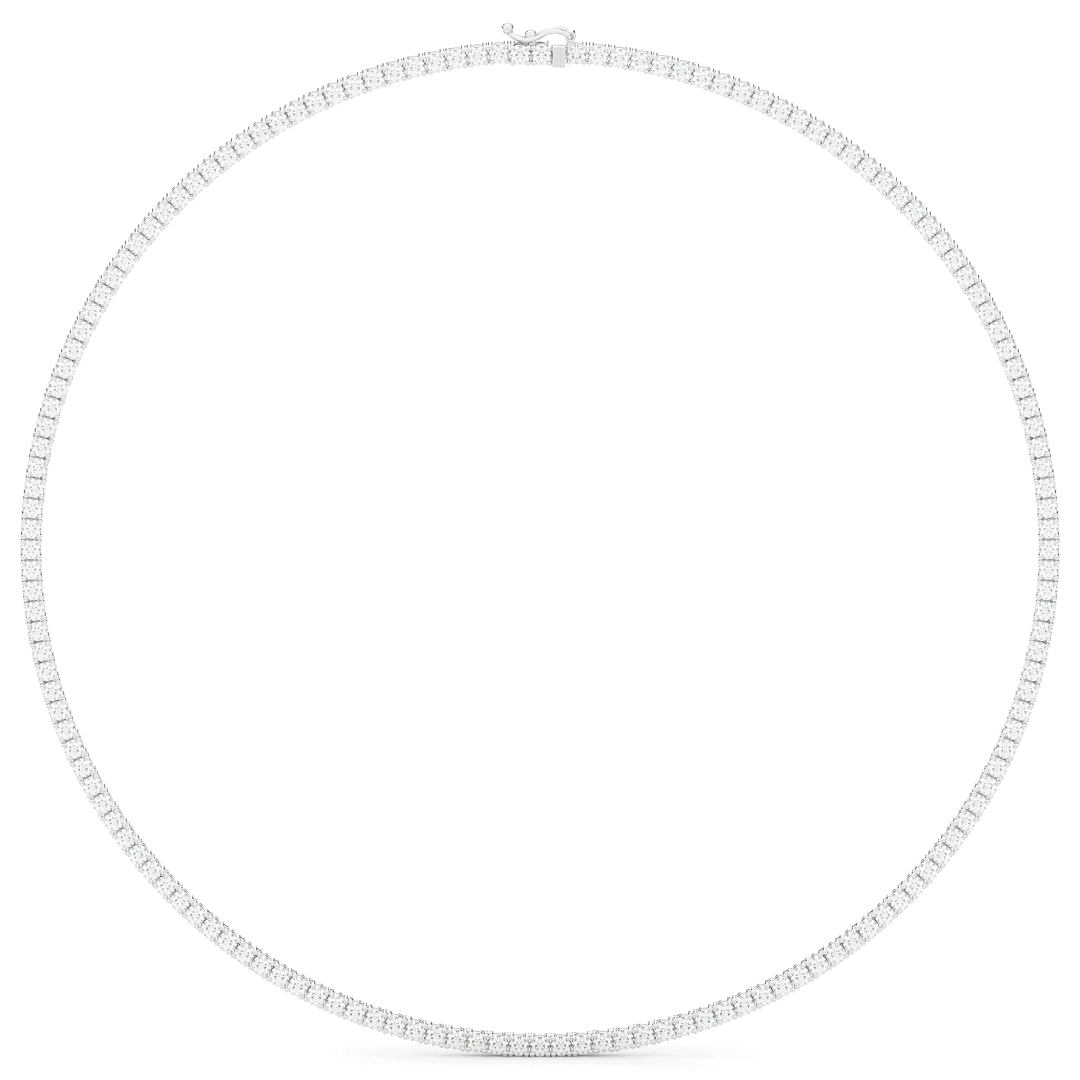 11.00CT.TW ROUND LAB DIAMOND TENNIS NECKLACE