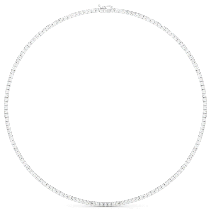 11.00CT.TW ROUND LAB DIAMOND TENNIS NECKLACE