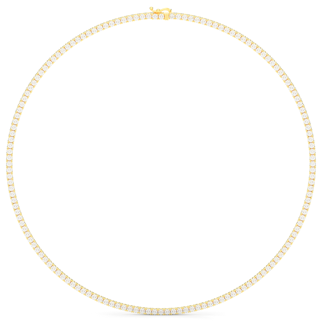 11.00CT.TW ROUND LAB DIAMOND TENNIS NECKLACE