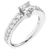 1.75CT.TW PRINCESS LAB DIAMOND SOLITAIRE ENGAGEMENT RING