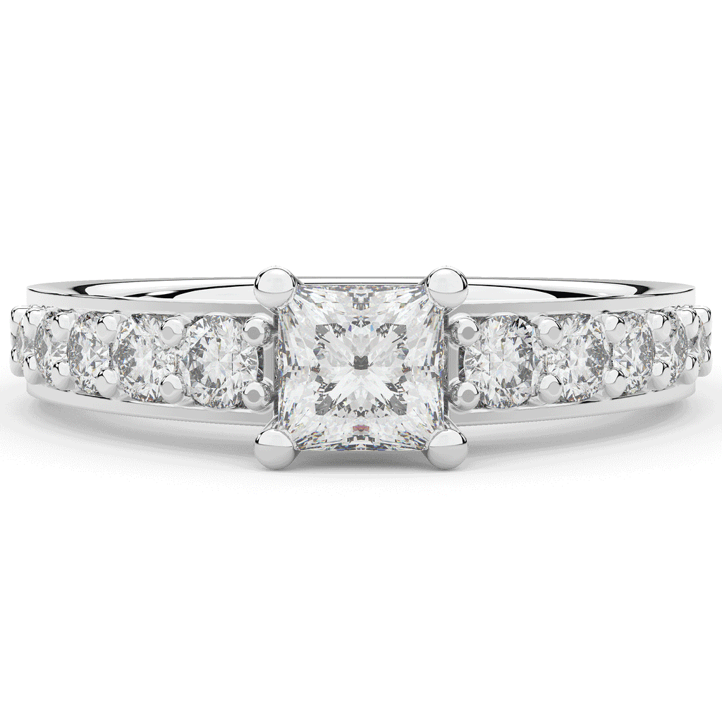 1.75CT.TW PRINCESS LAB DIAMOND SOLITAIRE ENGAGEMENT RING