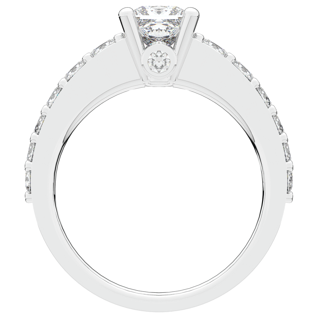 1.75CT.TW PRINCESS LAB DIAMOND SOLITAIRE ENGAGEMENT RING