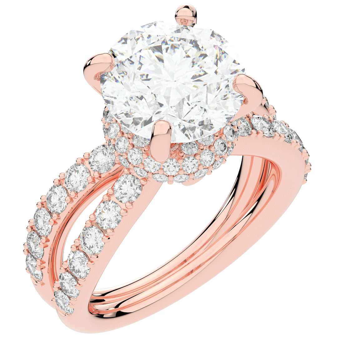 6.25CT.TW ROUND LAB DIAMOND ENGAGEMENT RING