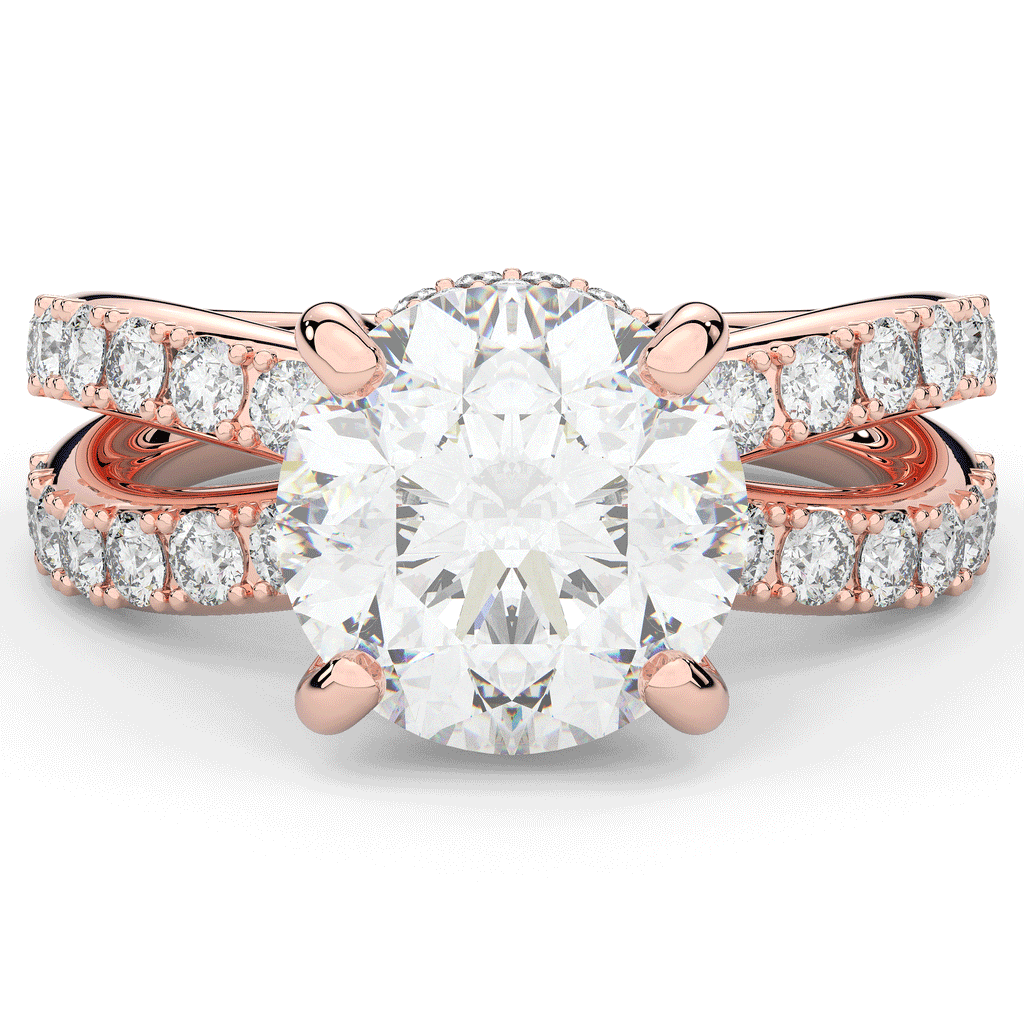 6.25CT.TW ROUND LAB DIAMOND ENGAGEMENT RING