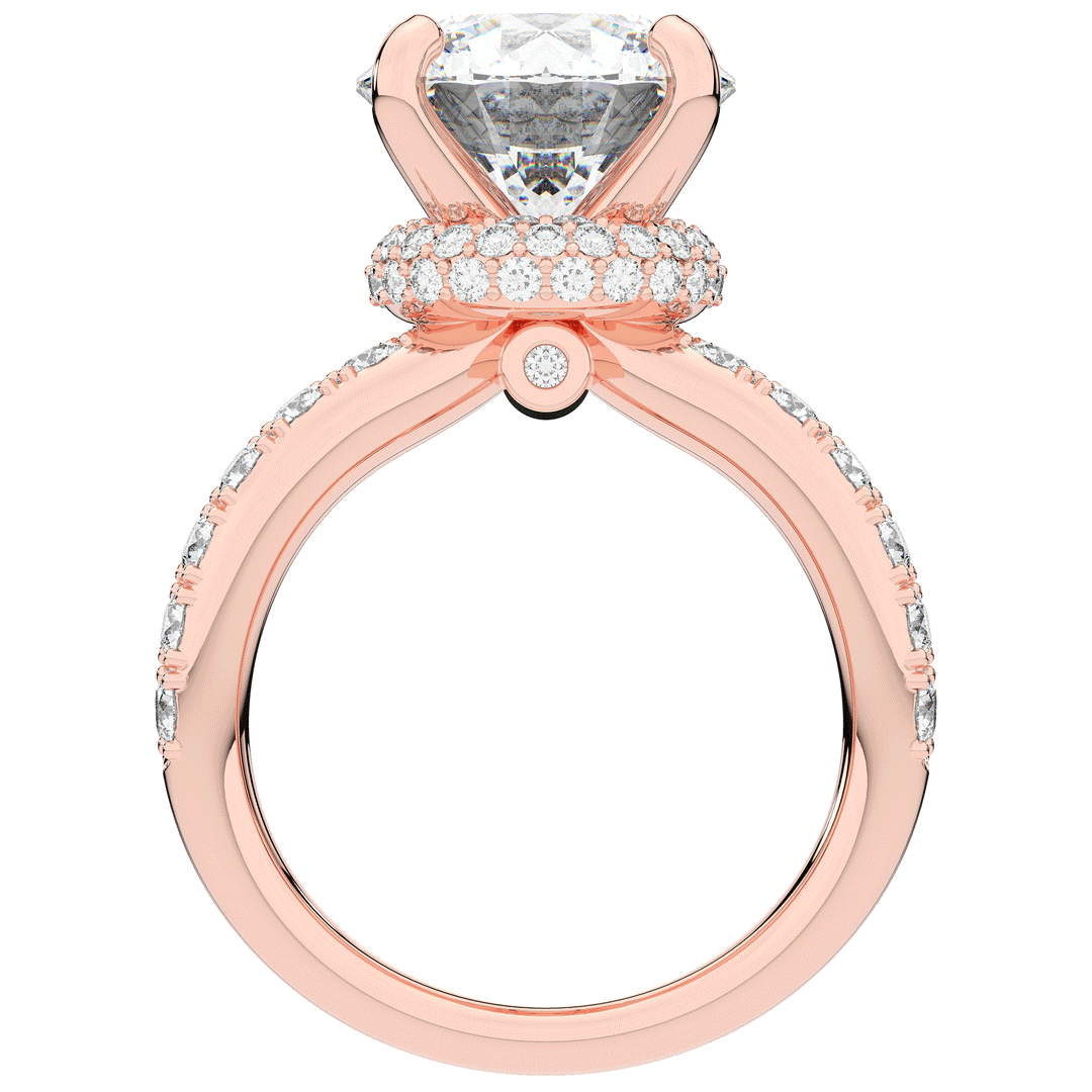 6.25CT.TW ROUND LAB DIAMOND ENGAGEMENT RING