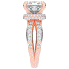 5.25CT.TW PRINCESS LAB DIAMOND ENGAGEMENT RING