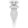 5.25CT.TW PRINCESS LAB DIAMOND ENGAGEMENT RING