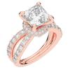 5.25CT.TW PRINCESS LAB DIAMOND ENGAGEMENT RING