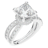 5.25CT.TW PRINCESS LAB DIAMOND ENGAGEMENT RING