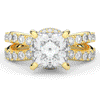 5.25CT.TW PRINCESS LAB DIAMOND ENGAGEMENT RING