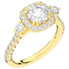 1.75CT.TW ROUND LAB DIAMOND HALO ENGAGEMENT RING