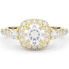 1.75CT.TW ROUND LAB DIAMOND HALO ENGAGEMENT RING