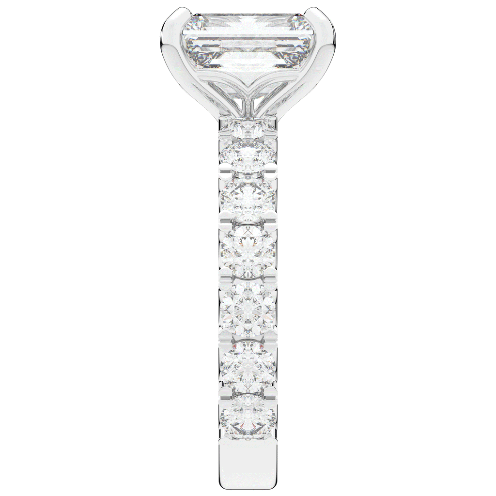 4.35CT.TW EMERALD CUT LAB DIAMOND ENGAGEMENT RING