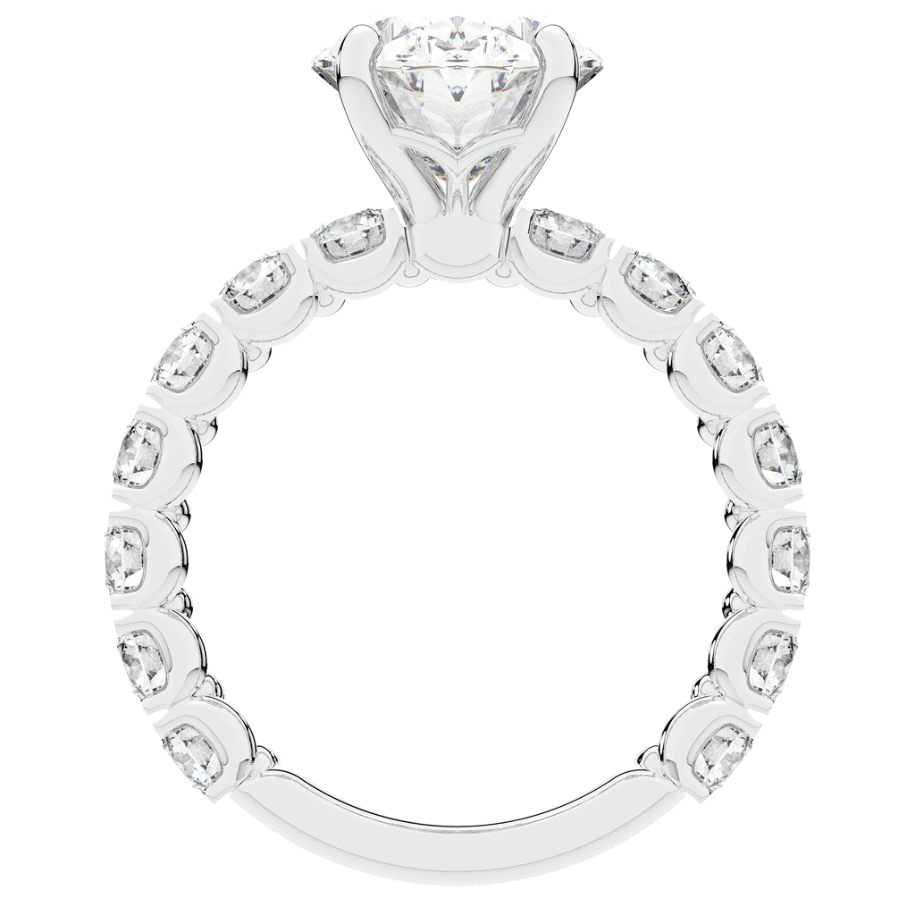 4.35CT.TW OVAL LAB DIAMOND ENGAGEMENT RING