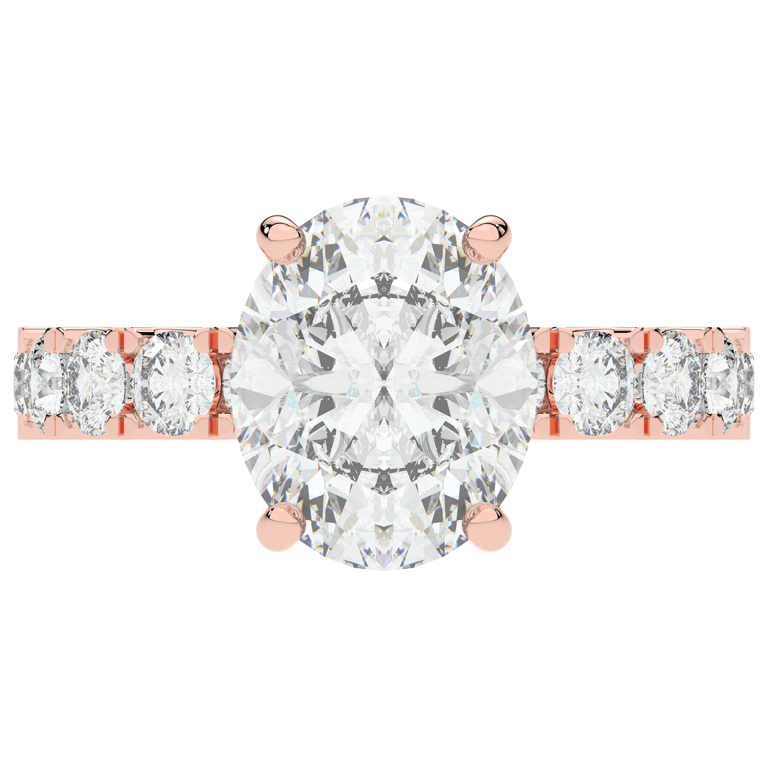 4.35CT.TW OVAL LAB DIAMOND ENGAGEMENT RING