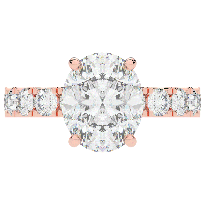 4.35CT.TW OVAL LAB DIAMOND ENGAGEMENT RING