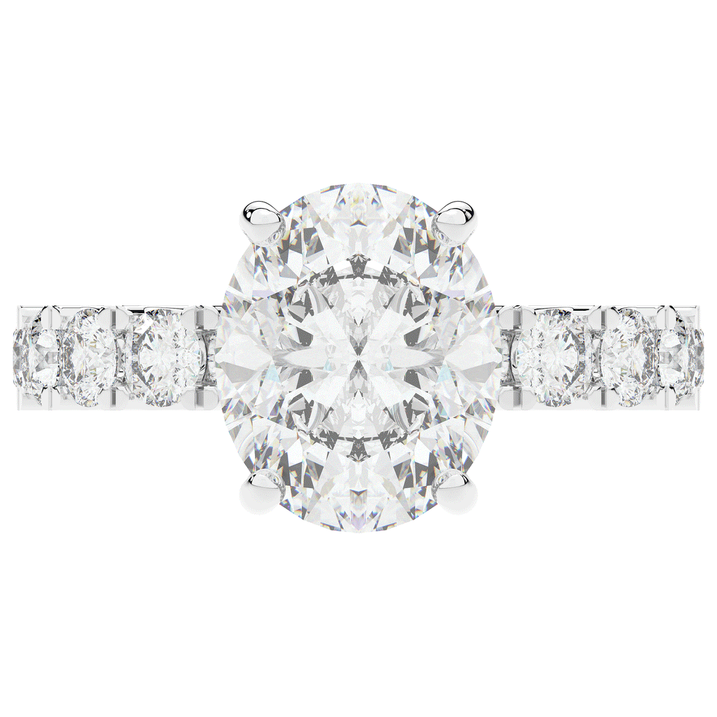 4.35CT.TW OVAL LAB DIAMOND ENGAGEMENT RING