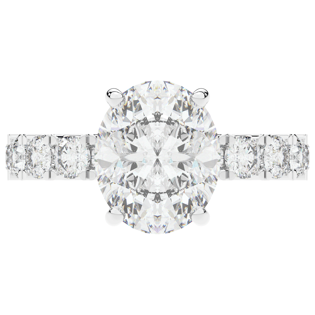 4.35CT.TW OVAL LAB DIAMOND ENGAGEMENT RING