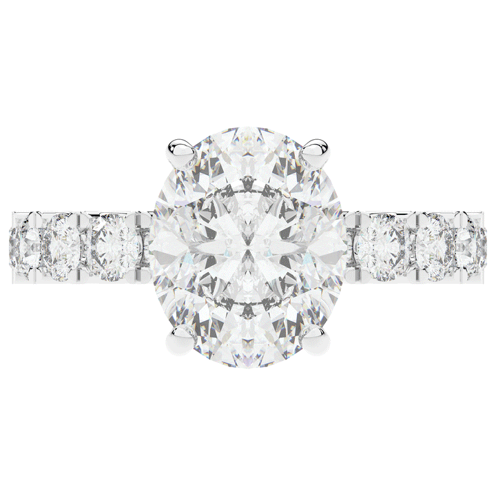 4.35CT.TW OVAL LAB DIAMOND ENGAGEMENT RING