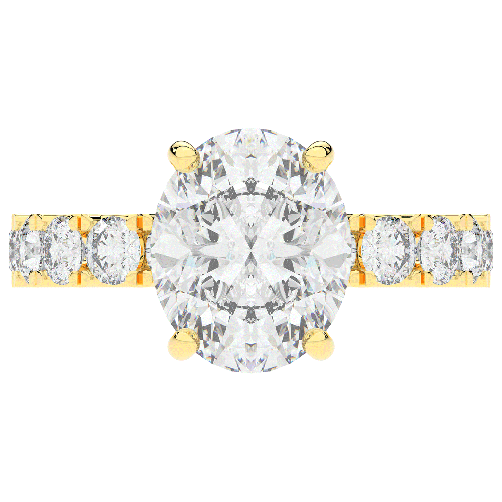 4.35CT.TW OVAL LAB DIAMOND ENGAGEMENT RING