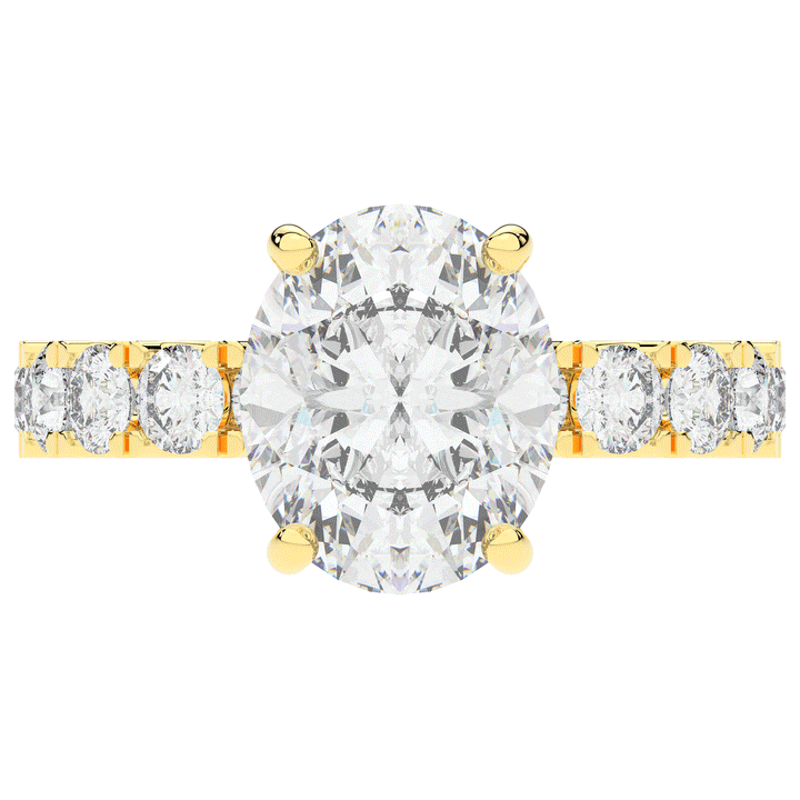 4.35CT.TW OVAL LAB DIAMOND ENGAGEMENT RING