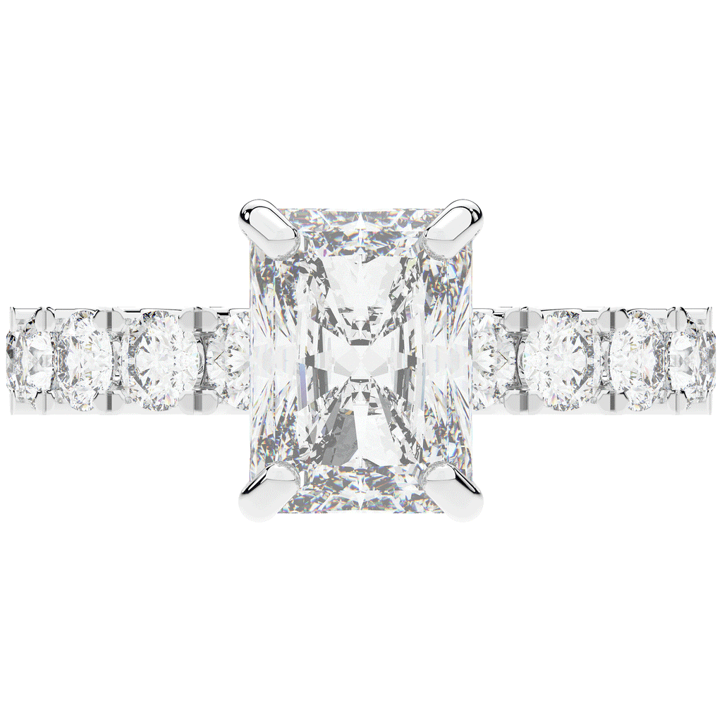 4.35CT.TW RADIANT LAB DIAMOND ENGAGEMENT RING