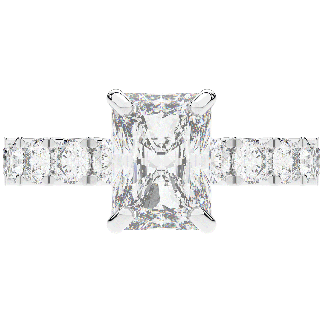 4.35CT.TW RADIANT LAB DIAMOND ENGAGEMENT RING