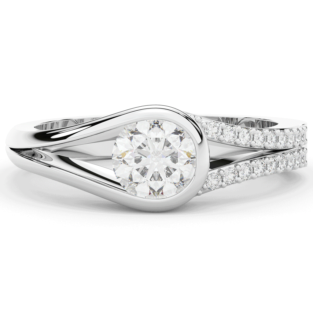 1.10CT.TW ROUND LAB DIAMOND SOLITAIRE ENGAGEMENT RING