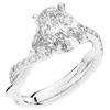 2.40CT.TW OVAL LAB DIAMOND TWIST ENGAGEMENT RING