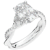 2.40CT.TW CUSHION LAB DIAMOND TWIST BAND ENGAGEMENT RING