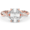 2.40CT.TW CUSHION LAB DIAMOND TWIST BAND ENGAGEMENT RING