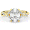 2.40CT.TW CUSHION LAB DIAMOND TWIST BAND ENGAGEMENT RING