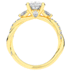 2.40CT.TW CUSHION LAB DIAMOND TWIST BAND ENGAGEMENT RING