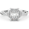 2.40CT.TW RADIANT LAB DIAMOND TWIST BAND ENGAGEMENT RING