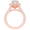 6.00CT.TW EMERALD CUT LAB DIAMOND HALO ENGAGEMENT RING