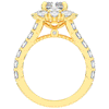 6.00CT.TW RADIANT LAB DIAMOND HALO ENGAGEMENT RING