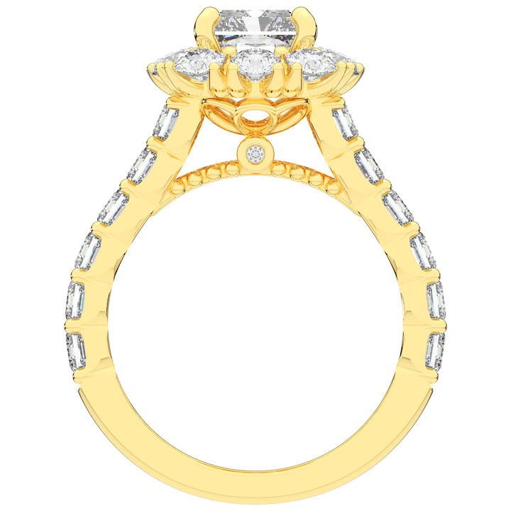 6.00CT.TW RADIANT LAB DIAMOND HALO ENGAGEMENT RING