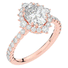 2.80CT.TW OVAL LAB DIAMOND HALO ENGAGEMENT RING