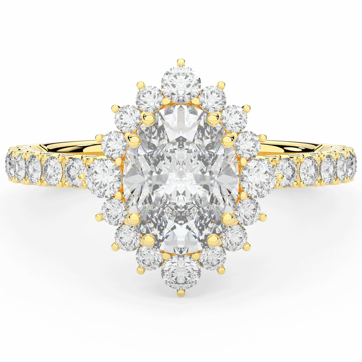 2.80CT.TW OVAL LAB DIAMOND HALO ENGAGEMENT RING