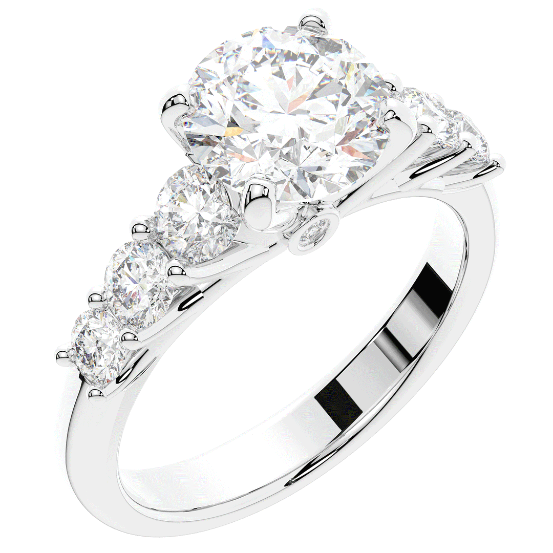 3.00CT.TW ROUND LAB DIAMOND  ENGAGEMENT RING