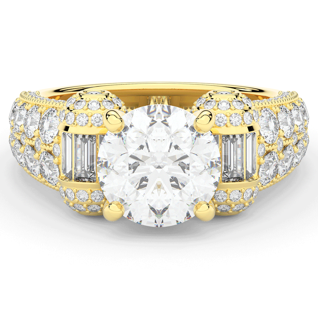 4.75CT.TW ROUND LAB DIAMOND ENGAGEMENT RING