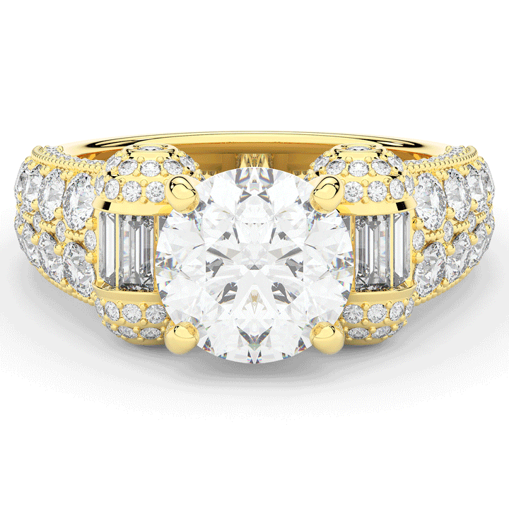 4.75CT.TW ROUND LAB DIAMOND ENGAGEMENT RING