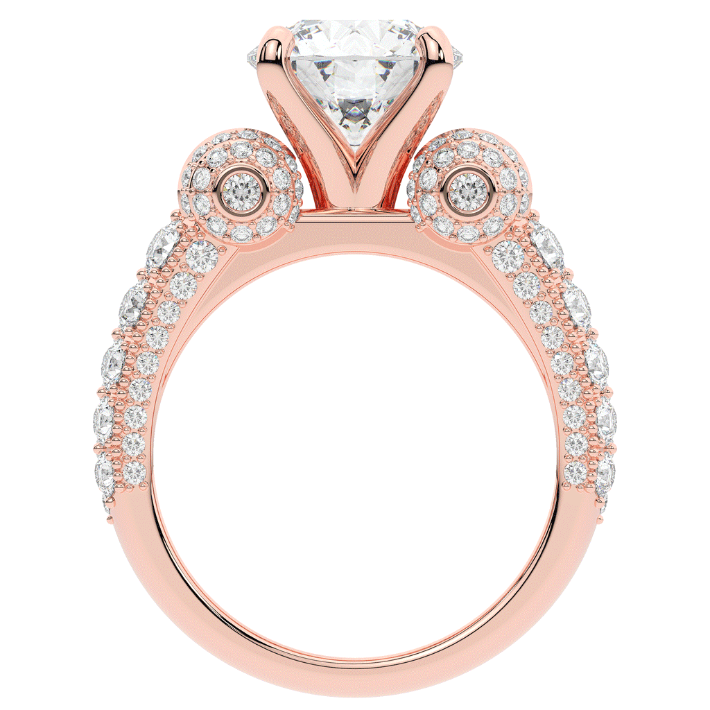 4.75CT.TW ROUND LAB DIAMOND ENGAGEMENT RING