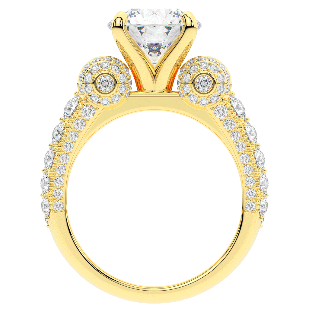 4.75CT.TW ROUND LAB DIAMOND ENGAGEMENT RING