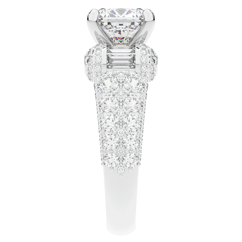 4.75CT.TW CUSHION LAB DIAMOND ENGAGEMENT RING