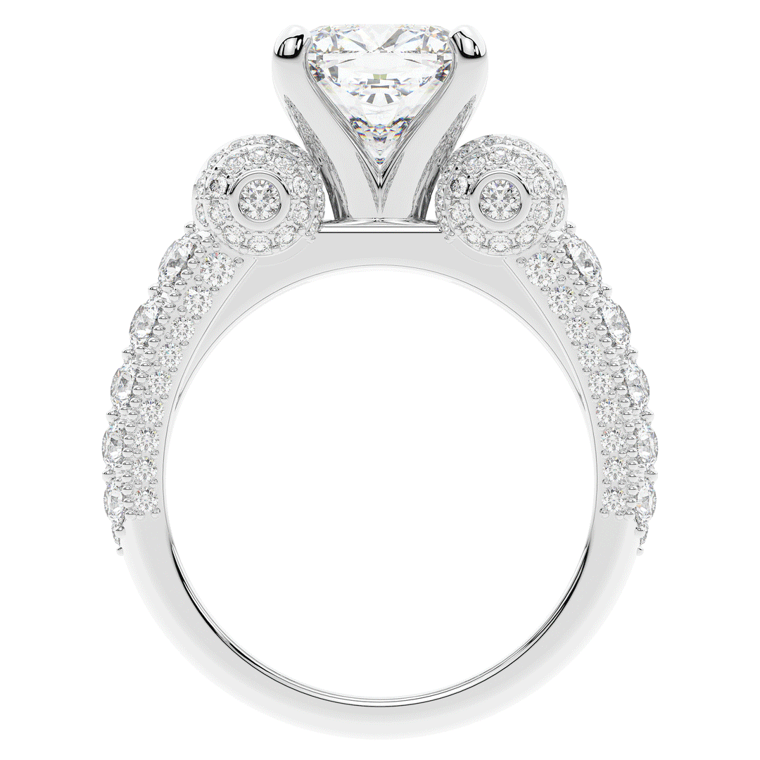 4.75CT.TW CUSHION LAB DIAMOND ENGAGEMENT RING