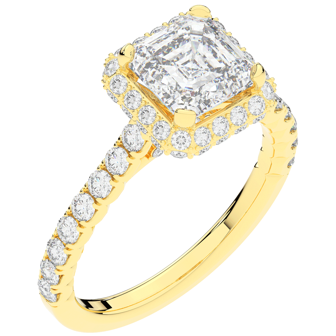 2.75CT.TW ASSCHER LAB DIAMOND HALO ENGAGEMENT RING