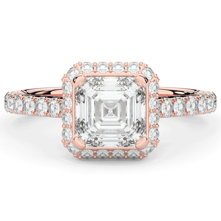 2.75CT.TW ASSCHER LAB DIAMOND HALO ENGAGEMENT RING